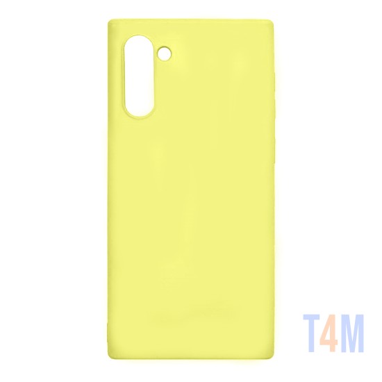 Funda de Silicona Suave para Samsung Galaxy Note 10 Amarillo